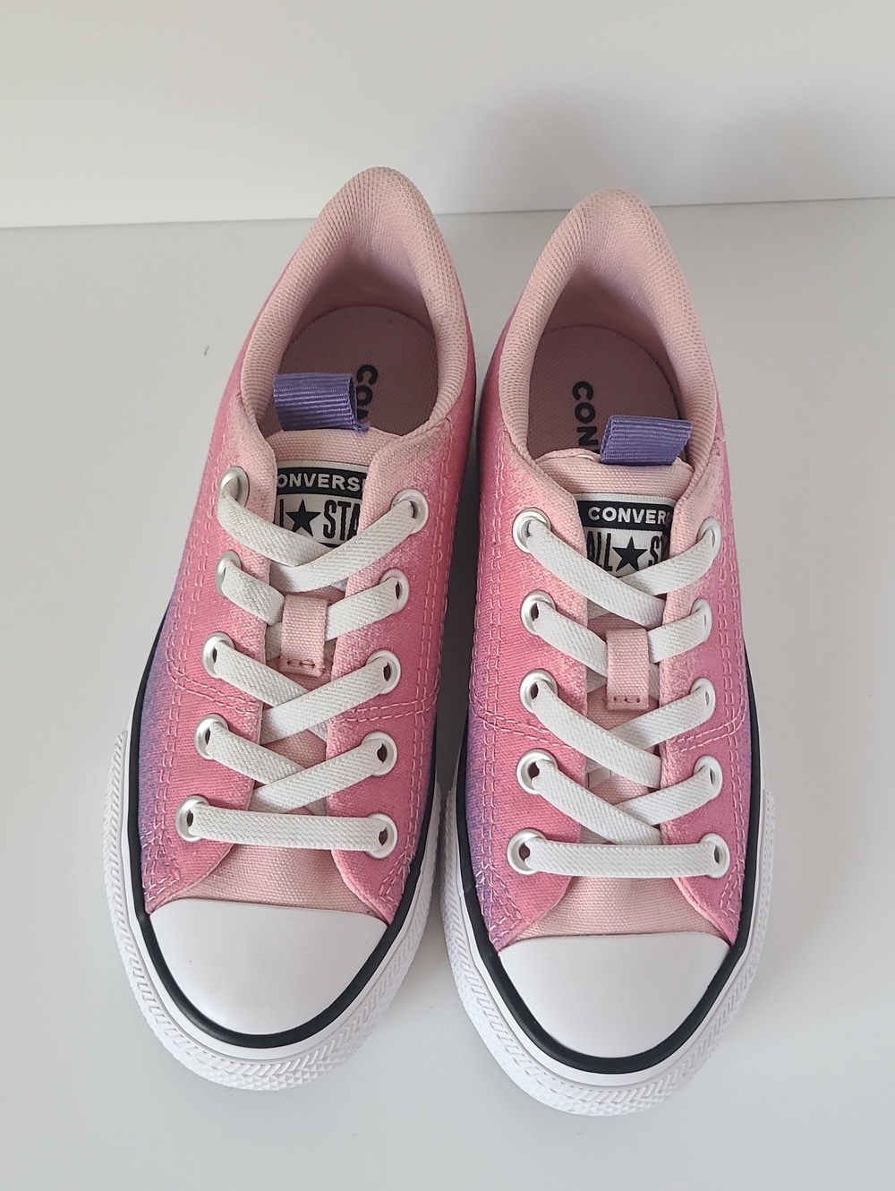 Converse Kids Pink to Purple Gradient Low Top Sneakers